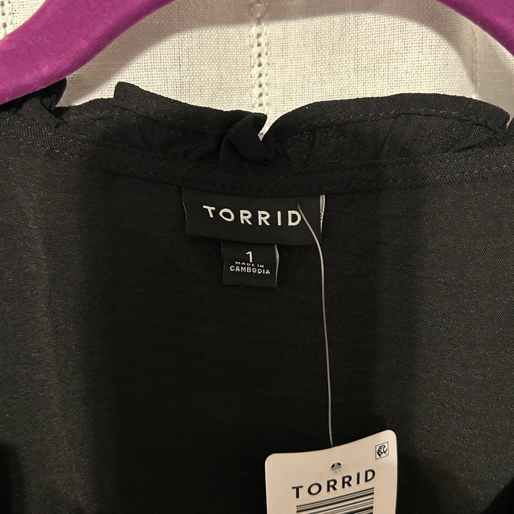 Torrid Black Ruffle Blouse - Picture 7 of 13
